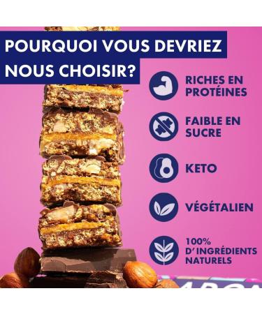 Adonis Keto High Protein Bars with Crunchy Hazelnuts and Chocolate (16 x 45g Bars) | Vegan and Keto l 100% Natural l Sugar Free Palm Oil Free Low Lactose - Buy Online on GoSupps.com