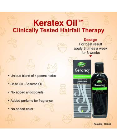 Dabur Keratex Ayurvedic Medicinal Oil 3.3 Oz - Buy Online on GoSupps.com