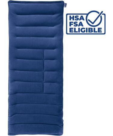 TruHealth Weighted Microwavable Heating Pad - FSA HSA Approved | Soft Plush Cover | Natural Unscented Flaxseed | Moist Heat/Cooling | Large Navy - Buy Online on GoSupps.com