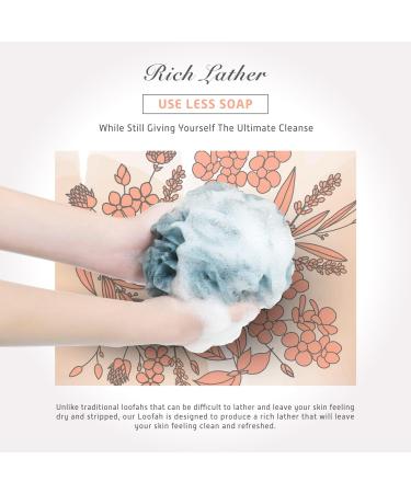 Spongentle Deep Cleansing Loofah Sponge 60g (Pack of 4) - Bath and Shower Exfoliating Body Scrubber for Men and Women - Buy Online on GoSupps.com