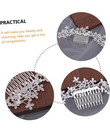 DOITOOL Rhinestone Alloy Hair Comb Wedding Hair Accessories Wedding Hair Comb Decorative Hair Combs Wedding Flower Hair Comb Flower Hair Accessories Hairpin Rhinestones Bride Decorate - Buy Online on GoSupps.com