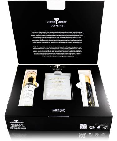 Refreshing Gift Set (B05) - Face Cream With Colloidal Gold X50 Antiaging + Eye Contour Roll-on with Caffeine - Graduations Birthday Christmas Gift - Gioiello Liquido - Buy Online on GoSupps.com