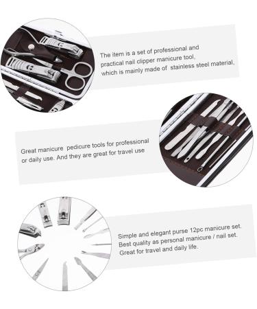 12 Piece Nail Care Set Manicure Kit Trimmer Nail Clippers Stainless Steel Manicure Tools Professional Nail Kit Stainless Steel Set Nail Suite 12-Piece Set - Buy Online on GoSupps.com