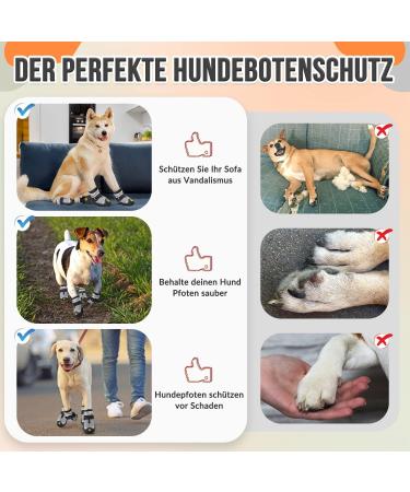 Slowton Dog Shoes - Breathable Paw Protection Boots for Small Medium & Large Dogs | Non-Slip Sole & Reflective Velcro Fasteners | Size 3 (5 cm Width) | 4 Pieces - Buy Online on GoSupps.com