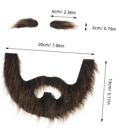 VINTORKY 1 Set Beard Dress up Cosplay Carnival Beard False Mustache Grey Santa Claus Beard Fake Eyebrow Plush - Buy Online on GoSupps.com