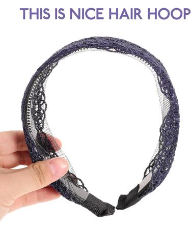 minkissy Lace Hair Hoop - Broadside Lace Headband Floral Lace Headband Gothic Headband Fancy Decor for Women Girls (Black) - Buy Online on GoSupps.com
