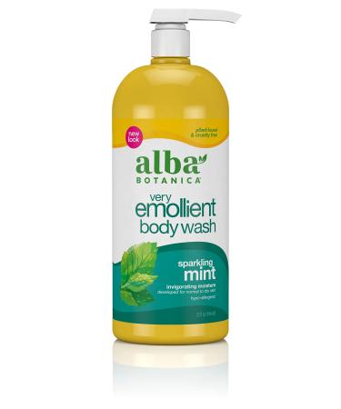 Alba Botanica Very Emollient Bath & Shower Gel Sparkling Mint 32 oz. (Packaging May Vary)