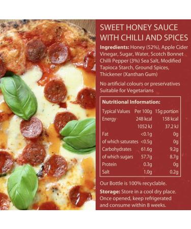 Hot Star Honey Chilli Sauce - Hand Crafted Scotch Bonnet Chilli Sauce | 2 x 340g Bottles | Perfect for Chicken, Pizza, Pasta, Steak, and Noodles - Buy Online on GoSupps.com