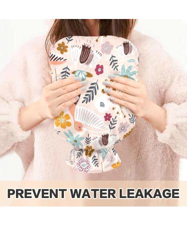 Naanle Floral Kolibri 1L Heat Bottle with Transparent Bag - Hot Water Bottle for Bed & Pain Relief - Hand & Foot Heat Therapy - Buy Online on GoSupps.com