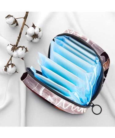 Menstrual Pad Bag with Zipper - Stylish Ladies Napkin & Tampon Collection Bags for Women and Girls (Guitar Wood) - Shop Now! - Buy Online on GoSupps.com
