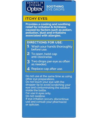 Optrex Soothing Eye Drops Itchy Eyes Cools and relieves 10ml - Buy Online on GoSupps.com