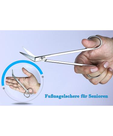 SMI 15.8cm Long Handle Toenail Scissors | Podiatrist Nail Clippers for Seniors | Stainless Steel Nail Cutters for Thick & Ingrown Nails - Buy Online on GoSupps.com