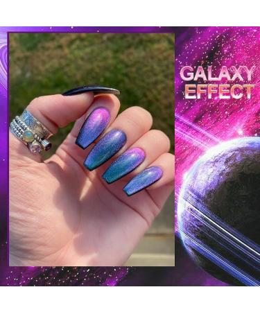 9D Cat Eye Gel Polish Set B - Dual Colors Holographic Chameleon Gel with Magnet Stick | Salon Quality Base, Top & Matte Coat Included - Buy Online on GoSupps.com