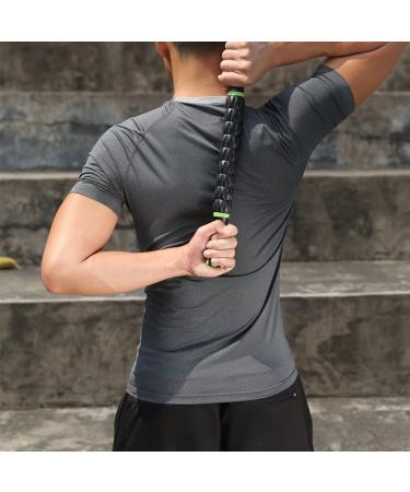 Idson Muscle Roller Stick for Athletes - Body Massage Tool for Soreness Relief - Helps with Recovery and Tightness - Black/Green - Buy Online on GoSupps.com