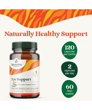 BIOACTIVE NUTRIENTS Eye Support with Lutein - Support for Overall Eye Health - 120 Vegetable Capsules - Buy Online on GoSupps.com