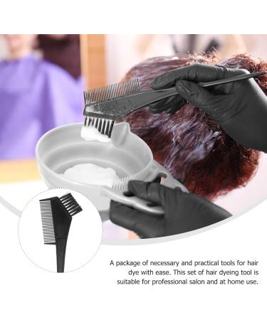 Housoutil 11 Pieces Hair Dye Tools Set Black DIY Salon Hair Coloring Bleaching Tools Set including Hair Tinting Bowl Dye Brush Ear Cover Cape Shawl Gloves Hair Clip Kits - Buy Online on GoSupps.com