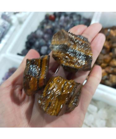 Natural Quartz Crystal Natural Tiger Eye Gravel Rough Stone Raw Stone Specimen Irregular Crystal Home Decor Home Office Decor ningxiao (Size : 500g) - Buy Online on GoSupps.com