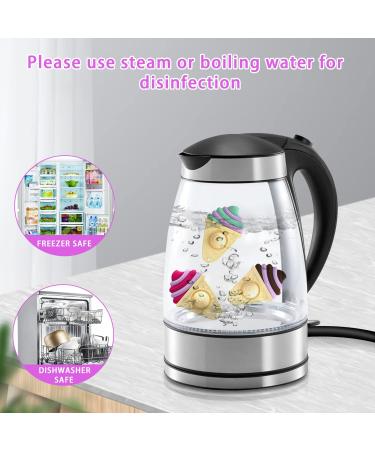 FATEORT Ice Cream Teething Toy - BPA Free Silicone Chew Toy for Babies 6-12 Months | Christmas Gift for Baby Relief | 6+Months Baby Gum Discomfort | Rose - Buy Online on GoSupps.com