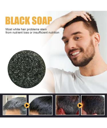 Hair Darkening Shampoo Bar Gray Hair Coverage Soap Darkening Shampoo Bar for Men and Women Moisturizing Hair Uplifting Soap Black Hair Cleansing Treatment Soap - Buy Online on GoSupps.com