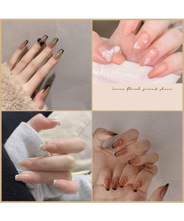 FANTESI 200 Pcs Extra Long Straight Square C Curve Clear Nail Tips for Salons & DIY Nail Art - Buy Online on GoSupps.com
