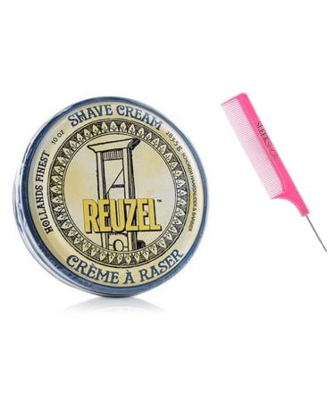 yper Comb + R z SHAVE CREAM (10 oz / 283.5 g) Shaving Cream for Men Hair Styling Product for Man (w/SIeekshop Pink Comb) (Shave Cream (10 oz))