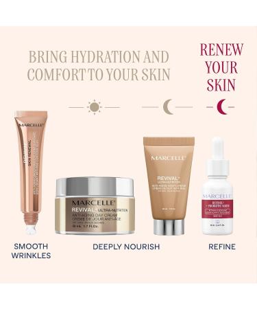 Marcelle Revival+ Ultra-Nutrition Holiday Gift Set Ultra-Nourishing & Firming Anti-Aging Skin Care Routine for Mature Skin 55+ Hypoallergenic Fragrance-Free Paraben-Free Cruelty-Free - Buy Online on GoSupps.com
