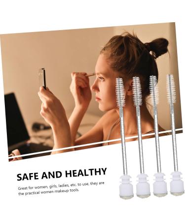 Mipcase 10pcs Mascara Clear Eyelash Brush Eye Lash with Tubes Cosmetics Accessories Travel Tubular 11x1.3cm White - Buy Online on GoSupps.com