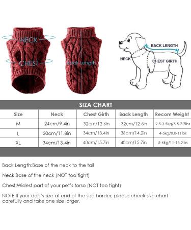 Famkit XL Pet Dog Turtleneck Sweater - Warm Pullover Knitwear for Small Dogs Fashionable Red Dog Clothing Ships Internationally - Buy Online on GoSupps.com