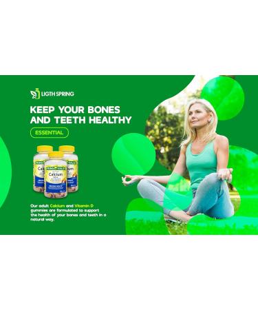 Calcium Plus Vitamin D Adult Gummies 500 mcg 1000 IU Assorted Flavors 100 Ct (3 Pack) Bundle with Exclusive Vitamins & Minerals - A to Z - Better Ligth&Spring Guide (4 Items) - Buy Online on GoSupps.com