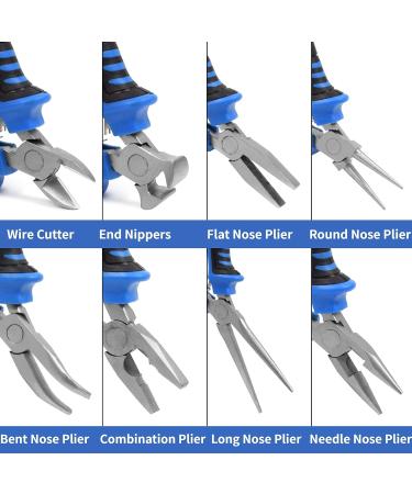 Jewelry Pliers 8Pcs Set  Jewelry Making Tools  Mini Precision Pliers Kit with Wood Pallet  Needle Nose Pliers  Wire Cutters  Diagonal Pliers etc. Pliers for Jewelry DIY Crafting Beading Repairing - Buy Online on GoSupps.com