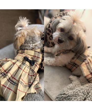 PUPTECK Classic Plaid Dog Dress for Medium Dogs - Cute Puppy Clothes Outfit - Buy Online on GoSupps.com
