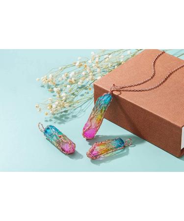 Tree of Life Rainbow Quartz Crystal Pendant Necklace - Chakra Healing Jewelry Gift - Buy Online on GoSupps.com