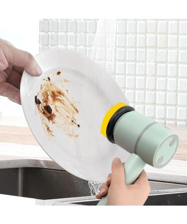 Dish Buddy Dish Gun for Washing Dishes Electric Scrub Brush Electric Dish Scrubber with 6 Replaceable Brush Heads Handheld Kitchen Brushes for Dishes Kitchen Cleaning Brushes - Buy Online on GoSupps.com