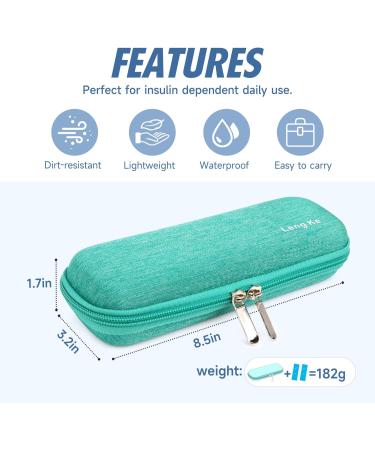 YOUSHARES Insulin Cooler Travel Case - Small EVA Diabetic Organizer with Ice Pack - Green - Buy Online on GoSupps.com