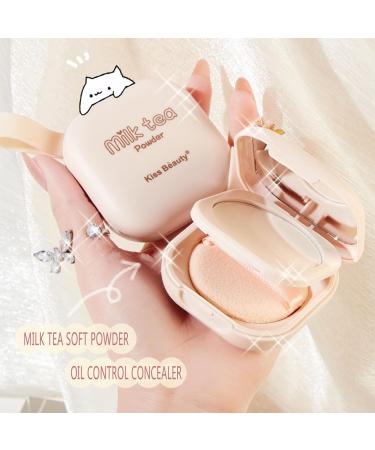milk makeup powder for cake loose powder matte oil control waterproof concealer multifunctional natural makeup palette soft touch standalone mirror - Buy Online on GoSupps.com