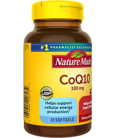 CoQ10 100mg Softgels 72 Count - Heart Health Supplement | Value Size - Buy Online on GoSupps.com