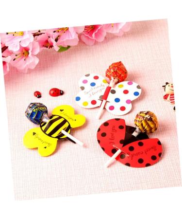 Zerodeko Kids' Party Supplies 100pcs Lollipop Decoration Packaging Decoration Card Lollipop Card Message for Lollipop Cartoon Decorative Card Kids Party Supplies - Buy Online on GoSupps.com