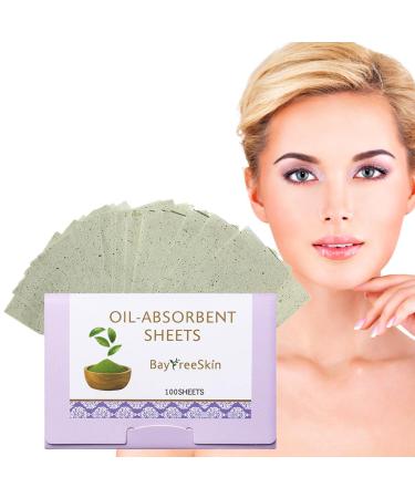 Blotter Paper Oil Control 100 Counts Natural Green Tea Oil Blotting Sheets | Oil Absorbing Sheets for Oily Skin Care Blotting Paper to Excess & Shine Uwariloy