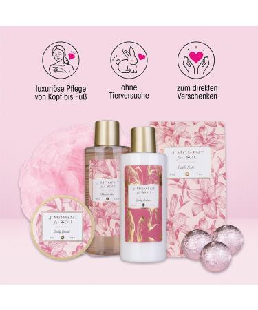 Accentra Luxury Gift Set for Women | Jasmine Scent 9-Piece Bath Set with Shower Gel Bath Salt Body Lotion & More - Buy Online on GoSupps.com