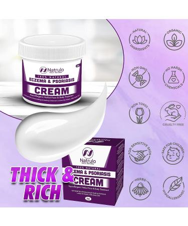 Natrulo Natural Eczema & Psoriasis Cream 2oz Gentle Itch Relief for Adults, Kids & Babies - Buy Online on GoSupps.com