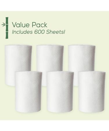 Biodegradable Bamboo Diaper Liners 600 sheets 6 rolls x 100 sheets For Cloth Baby Diapers Disposable Unscented 30cm x 15cm Sheets Fragrance Free Chlorine Free Diaper Insert o1baby - Buy Online on GoSupps.com
