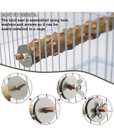 Bird Cage Accessories - 5-Part Set of Bird Toys Swing & Wood Seat Sticks for Parrots - Buy Online on GoSupps.com