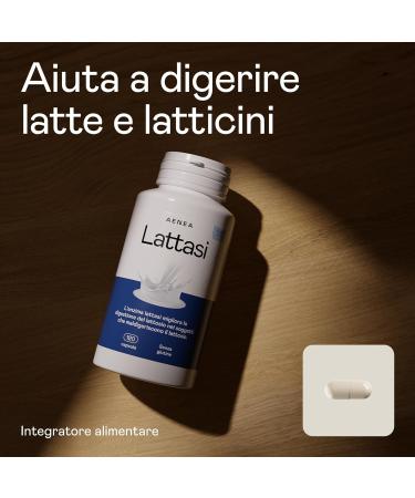Lactase immediate effect 120 cps 16500 FCC - The only product in Italy and safe - High dose for lactose intolerance - Improves digestion Milk Dairy products - Digestive enzymes - AENEA - Buy Online on GoSupps.com