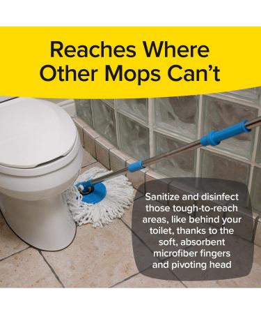 Hurricane Spin Mop by BulbHead As Seen On TV Mop & Bucket System | Super-Absorbent Microfiber Head, Reaches Anywhere, Spin Away Germs & Dirt - Buy Online on GoSupps.com