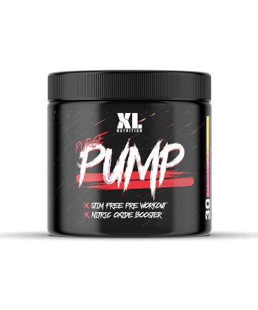 XL Nutrition Purge Pump | Stim Free Pre Workout | Nitric Oxide Booster | Increase in Blood Flow | 300 Grams | 30 Servings (Raspberry Lemonade)