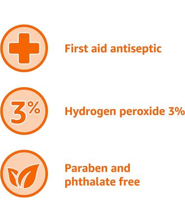 Amazon Basics Hydrogen Peroxide Topical Solution USP 32 Fl. Oz - Pack of 6 - Buy Online on GoSupps.com