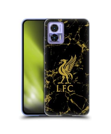 Head Case Designs Officially Licensed Liverpool Football Club Black & Gold Marble Crest & Liverbird Patterns 1 Soft Gel Case Compatible with Motorola Edge 30 Neo 5G