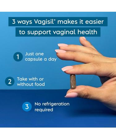 Vagisil Vaginal Health Supplements - Clinically-Proven Probiotics for pH Balance & Wellness | 30 Clean Capsules 1 Daily - Buy Online on GoSupps.com