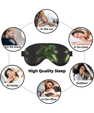 Monstera Deliciosa Banana Palm Print Eye Mask | Soft Unisex Sleep Shade for Travel Yoga & Shift Work - Buy Online on GoSupps.com