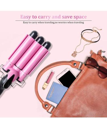 3 Barrel Curling Iron Wand 25mm - Dual Voltage, Temperature Adjustable Ceramic Hair Crimper - Buy Online on GoSupps.com